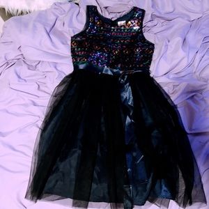 Justice Navy Blue/Rainbow Dress 👗